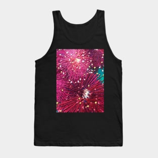 Deep Pink Australian Native Gum Flower Design by Leah Gay Tank Top